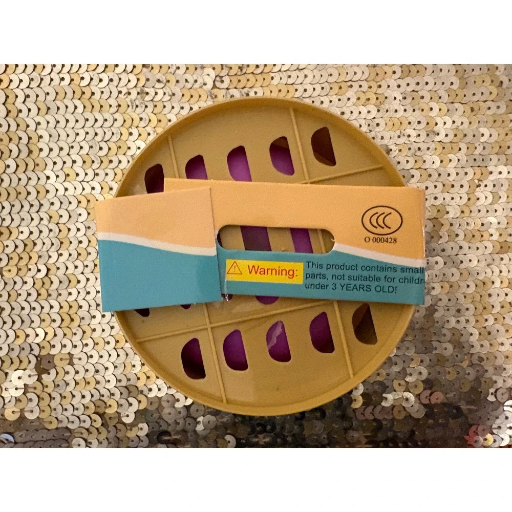 Squishy‎ Dumpling Fidget Toy Purple Kawaii Stress Relief Toy in Steamer Basket